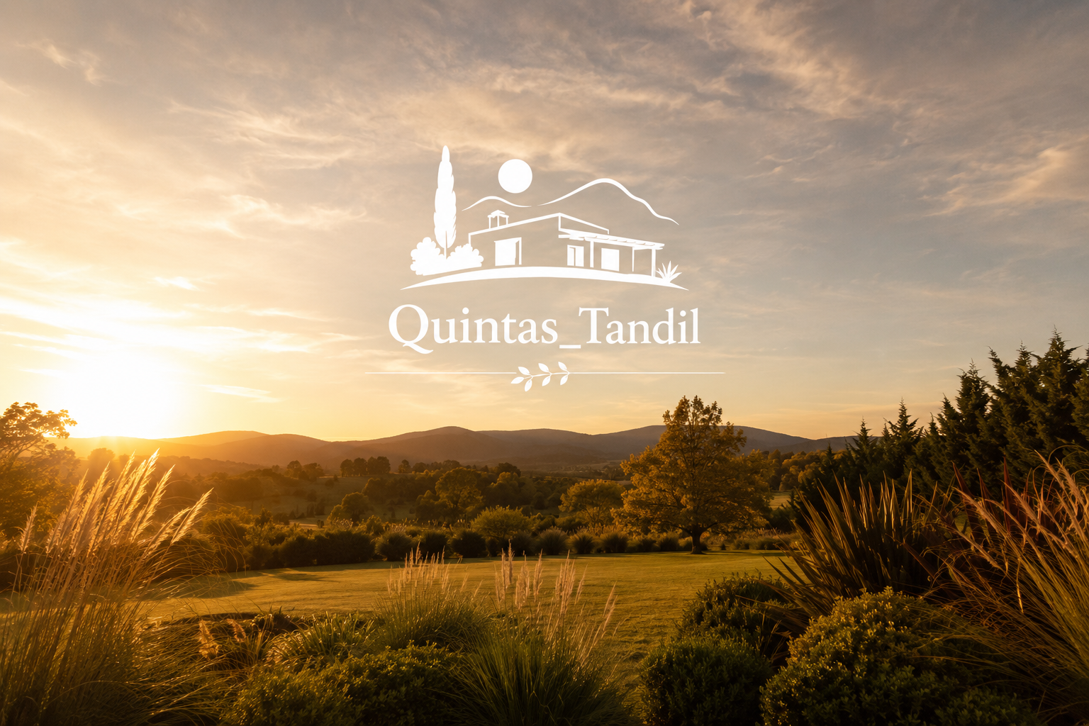 Quinta en Tandil al atardecer